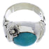 Southwestern Sterling Silver And Turquoise Ring Size 6 UX33343